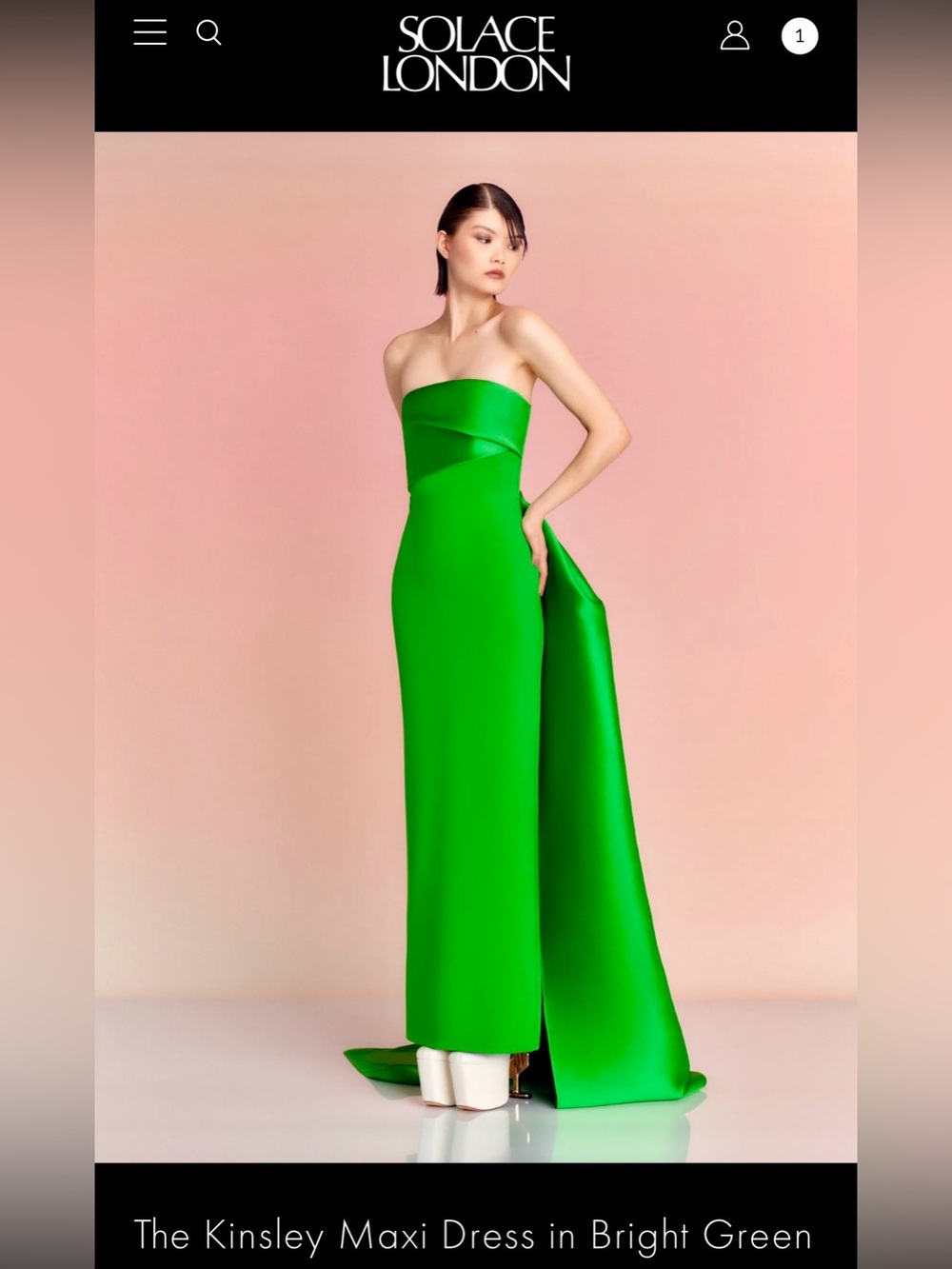Solace London Green Kinsley  Gown